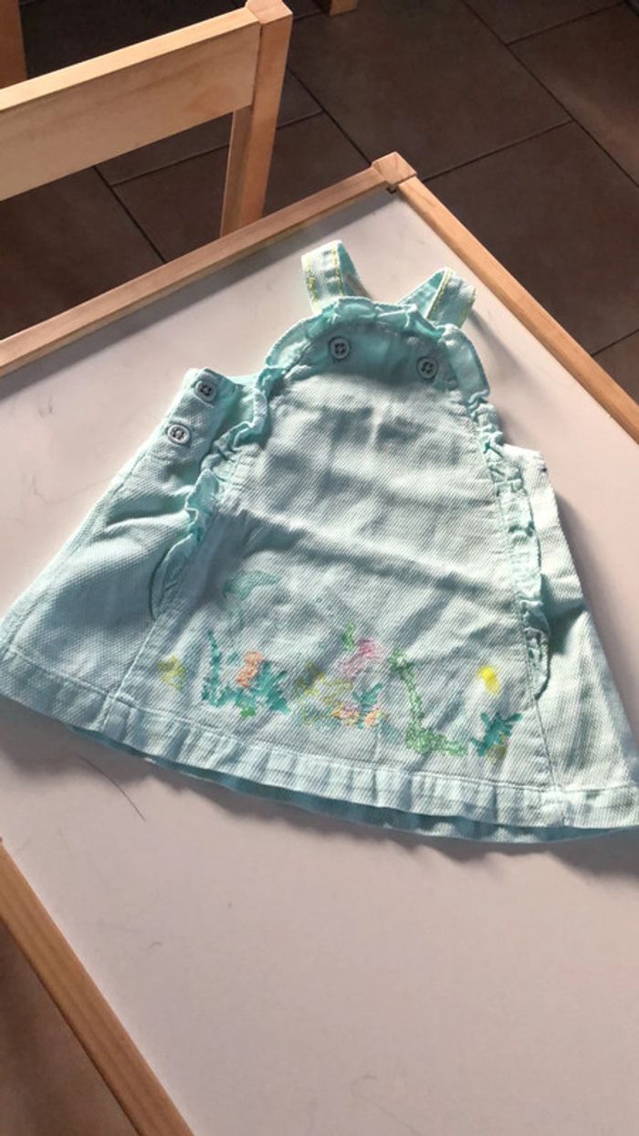Robe salopette à volant thème mer