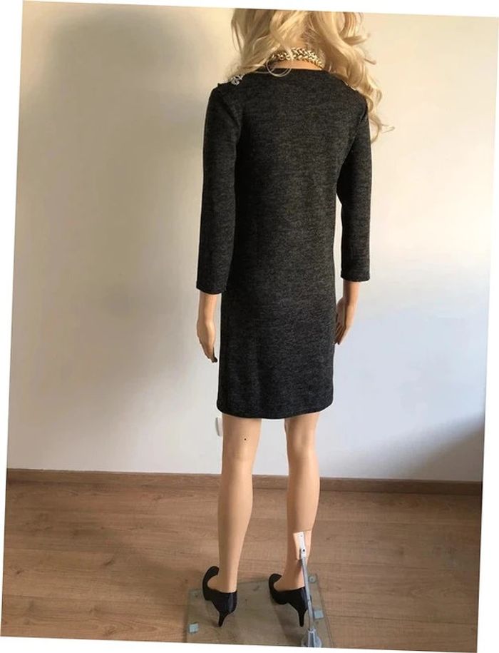 Robe pull grise foncée Cache Cache taille 34 jamais portée - photo numéro 10