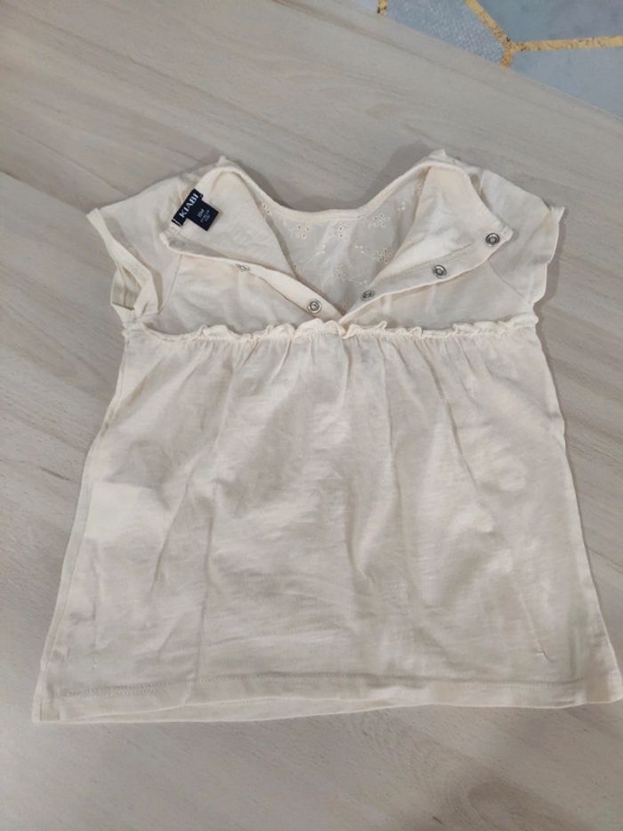 T shirt tunique écru 18 mois Kiabi - photo numéro 3