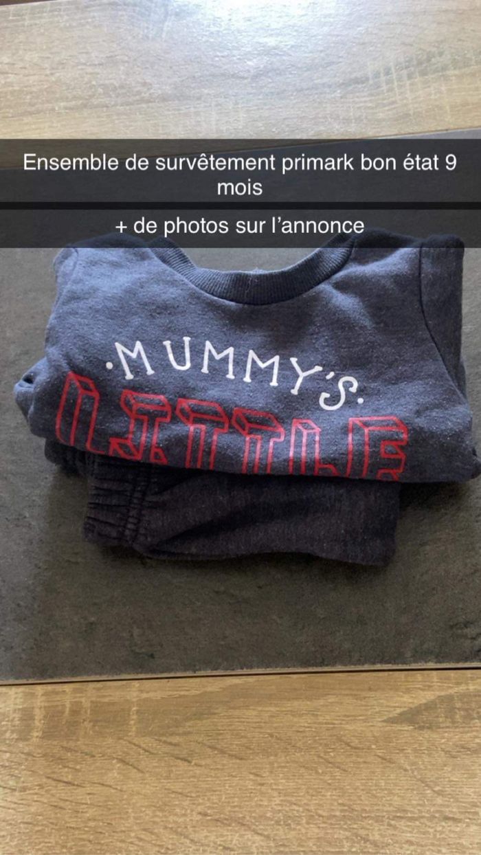 Survêtement primark 9 mois