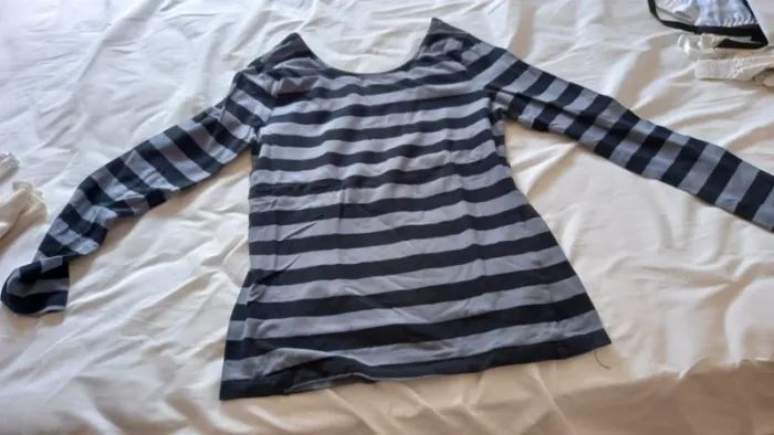 Tshirt manches longues gris et noir bpc taille L