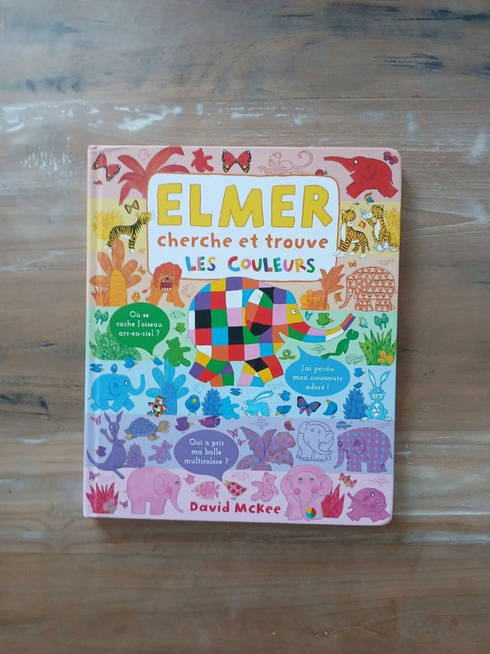 Elmer "Cherche et trouve"  les couleurs