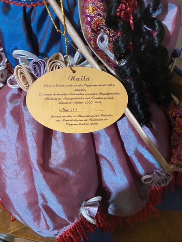 Rare poupée de collection en porcelaine Naila d’Adele´s Puppenhaus - photo numéro 3