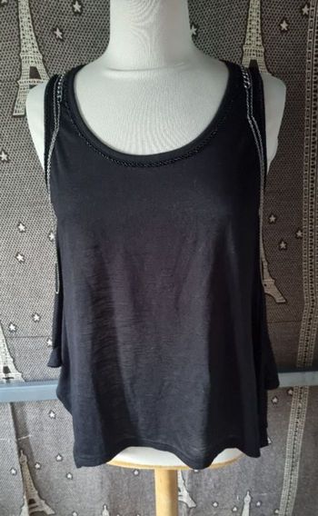 Débardeur noir avec chaînes taille 38