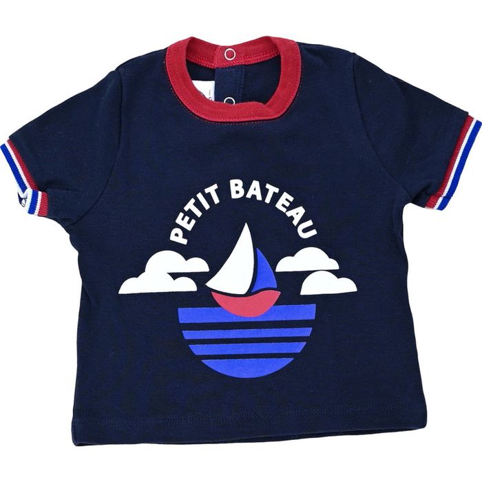 T-Shirt à manches courtes 6 mois en coton Petit Bateau
