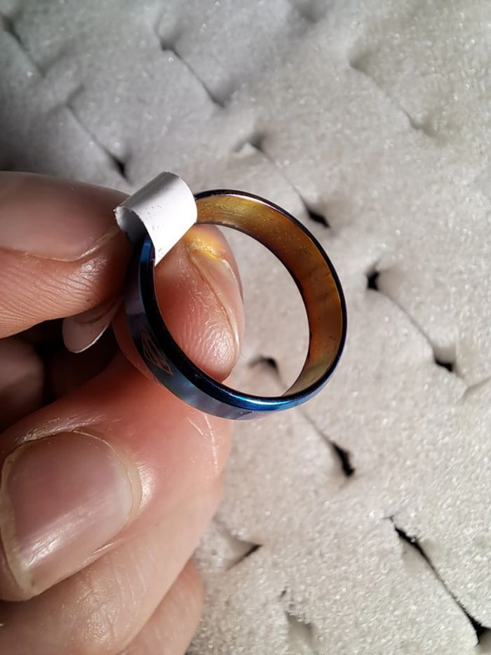 Bague acier inoxydable motifs - photo numéro 2