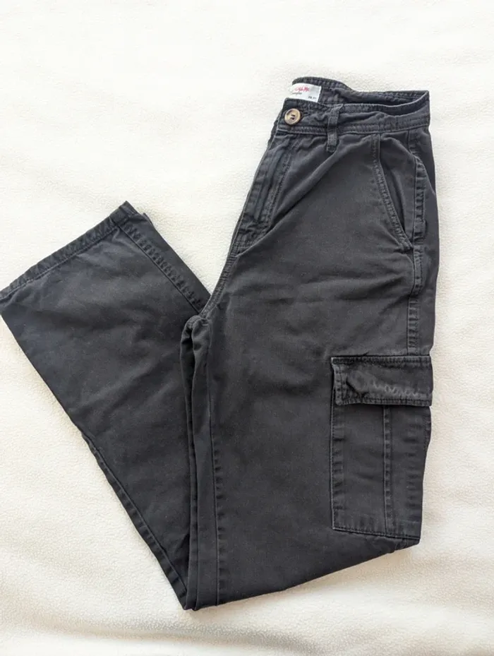 Pantalon cargo noir – taille 38 - photo numéro 3