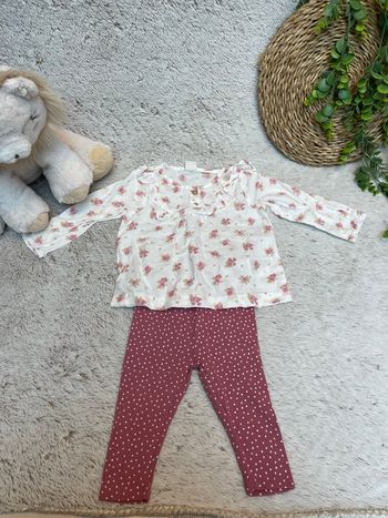 Ensemble legging à pois et blouse fleuris - H&M