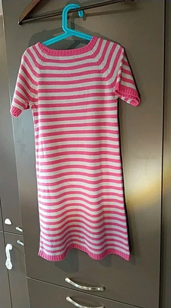 Robe fille comme neuve hiver tbe La redoute 12 ans fishia et gris - photo numéro 8