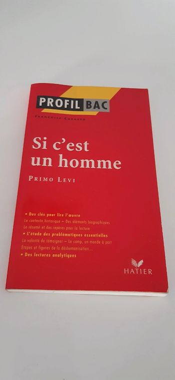 Profil bac si c'est un homme Primo Levi
