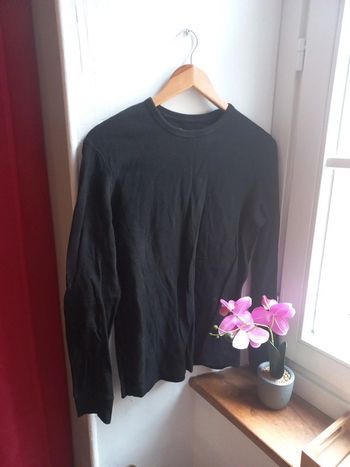 Haut noir manches longues basic H&M, noir Taille M Homme