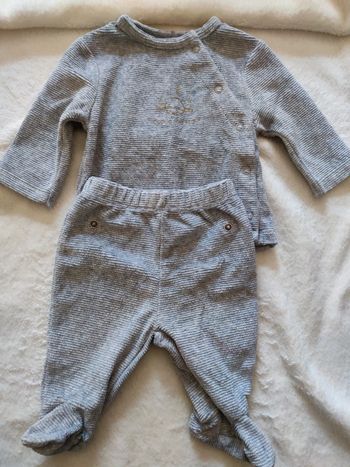 Pyjama velours planète T.1 mois