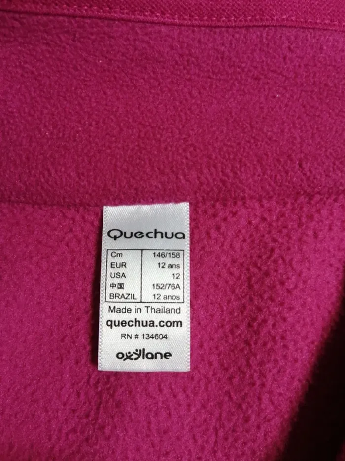 Veste polaire rose avec poches / quechua / (12ans) - photo numéro 3
