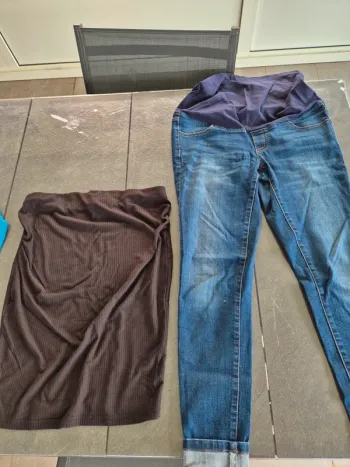 Jean, Pantalon + Jupe Pour Femme Enceinte