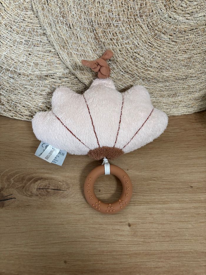 Doudou coquillage fleur musical marron rose nattou - photo numéro 2