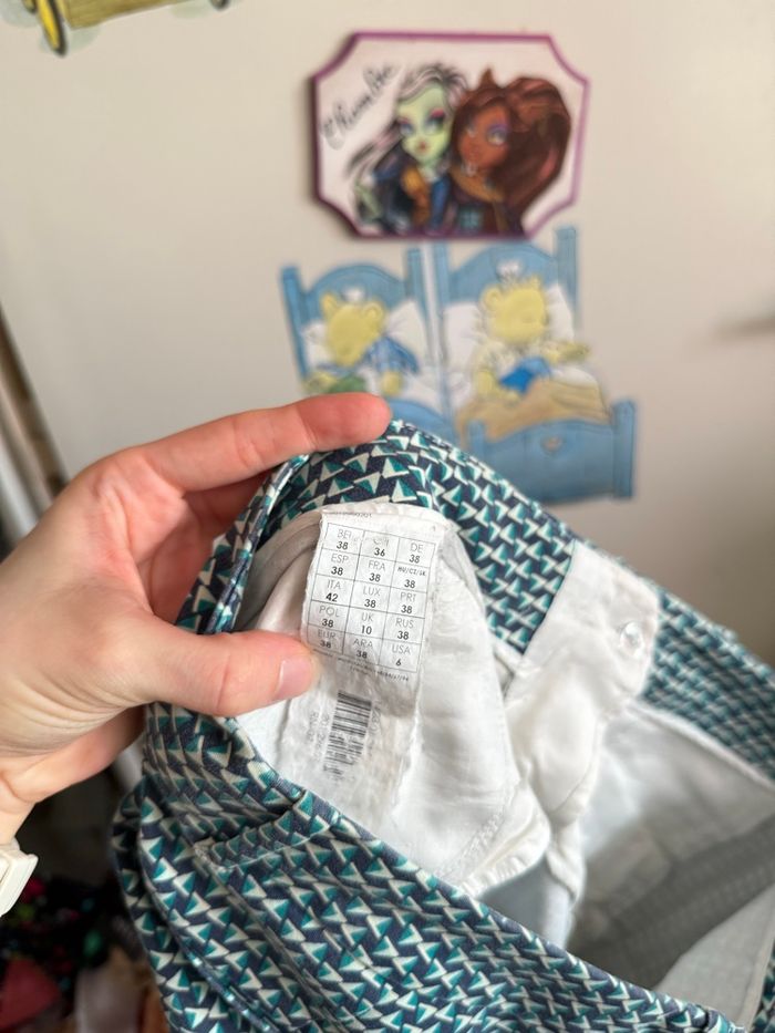 Pantalon à motifs, taille 38, marque Promod X Elise Chalmin - photo numéro 4