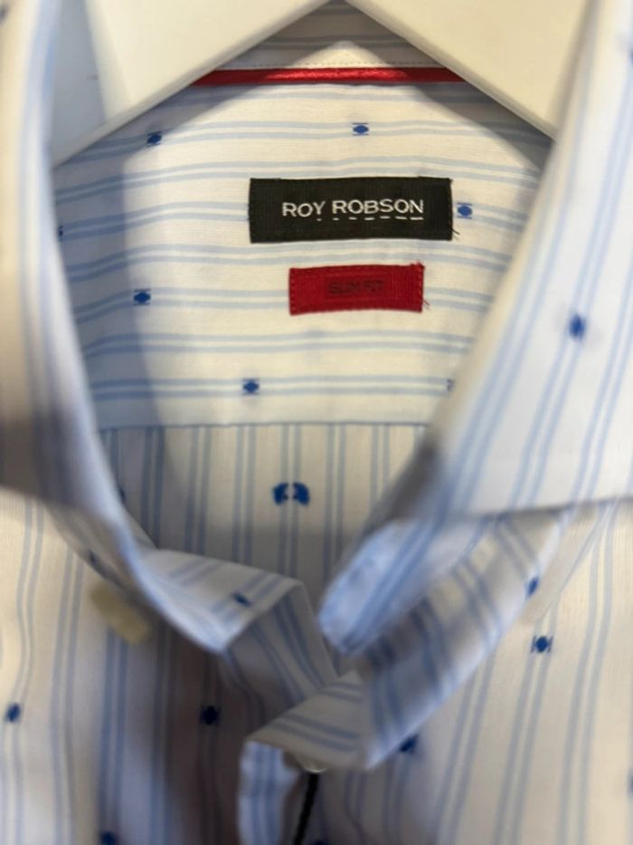 Roy Robson - Chemise à motifs, Blanche, taille M - photo numéro 4
