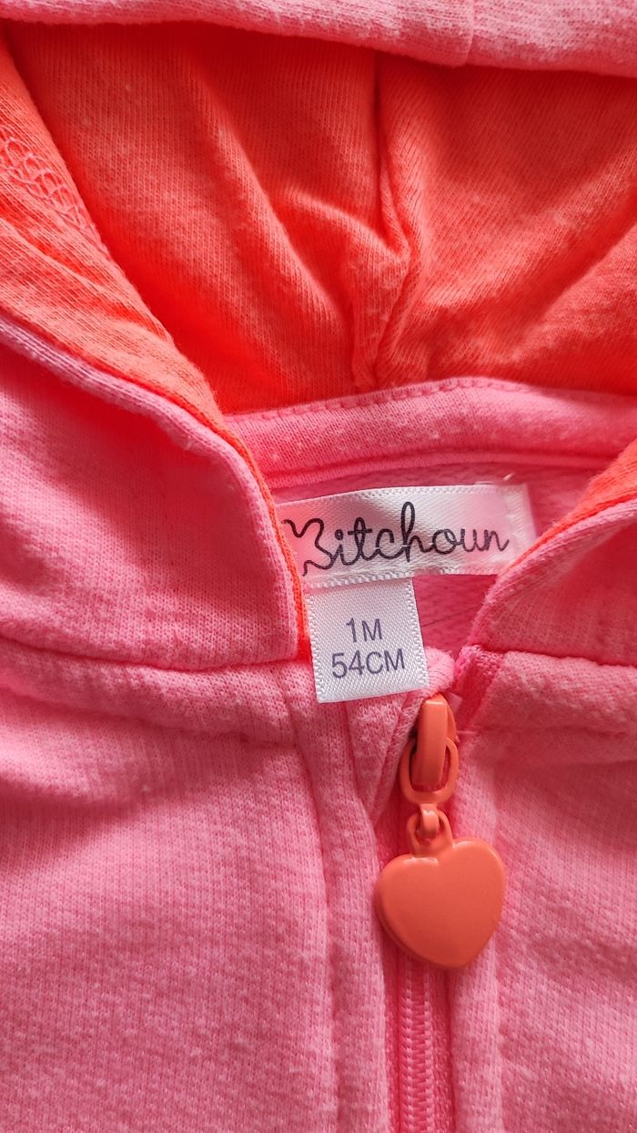 Gilet a capuche rose Kiabi 1 mois - photo numéro 4