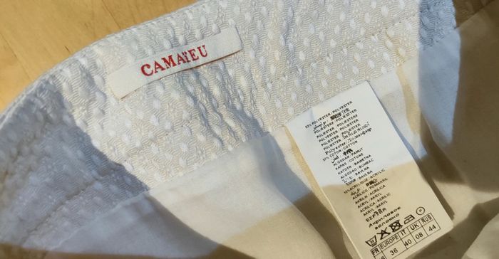 Jupe crème style broderie Camaïeu - photo numéro 3