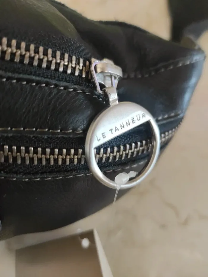 Sac banane neuf cuir noir Le tanneur - photo numéro 8
