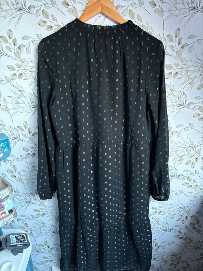 Robe longue noir manches longues transparentes - photo numéro 4