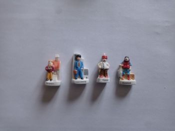 Lot de 4 fèves Luxembourg/Belgique/France/Danemark