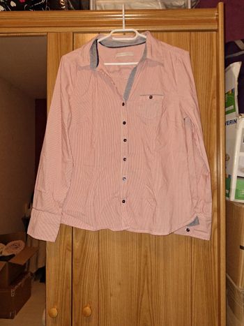 Chemisier rayé rouge et blanc Armand Thierry