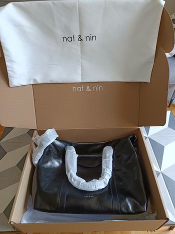 Sac Thylane Noir glacé Nat et Nin