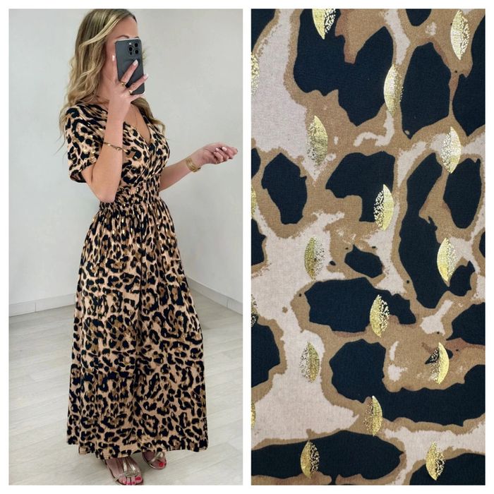 Robe longue léopard
