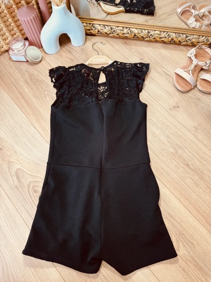Taille 14 ans Combishort fille FPC noir et doré * dentelle * 🌺 - photo numéro 6