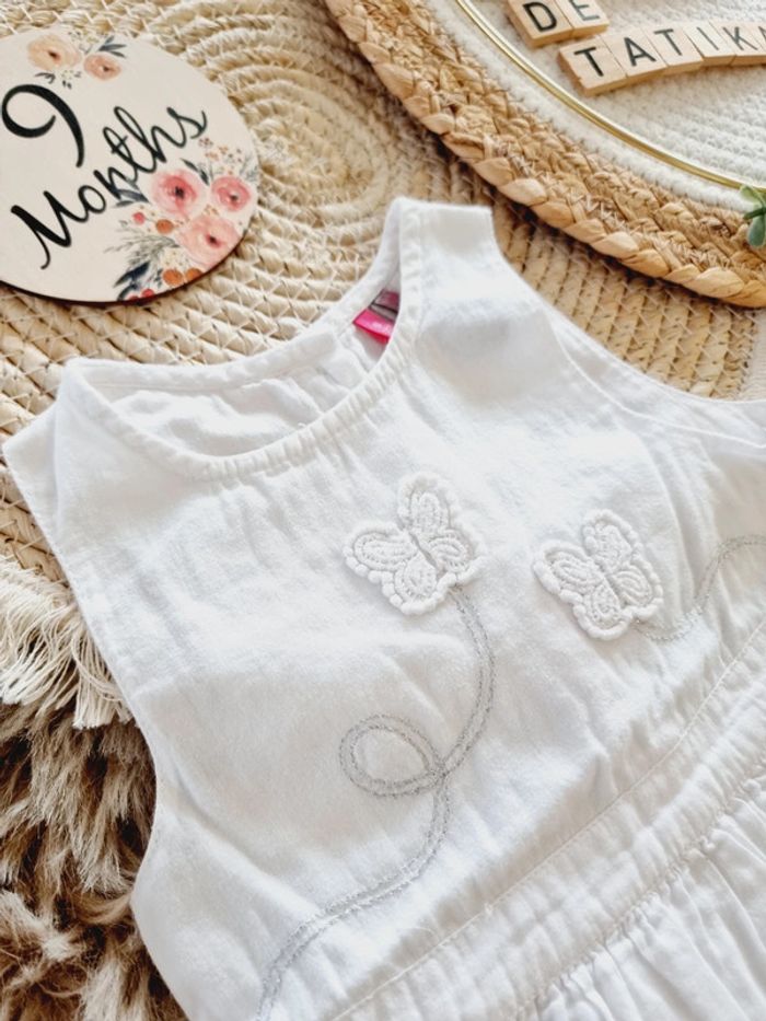 Robe blanche 9 mois bebe fille - photo numéro 2