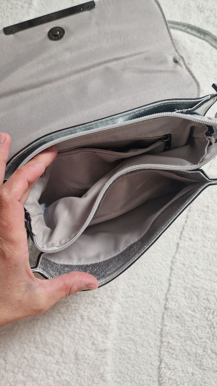 Sac bandoulière argenté - photo numéro 4