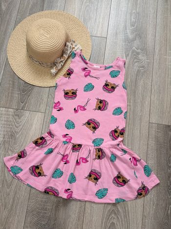 Robe courte rose imprimé LOL surprise 5 ans 