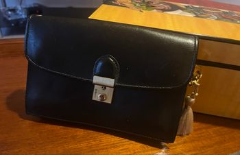 Pochette cuir Amiet noire
