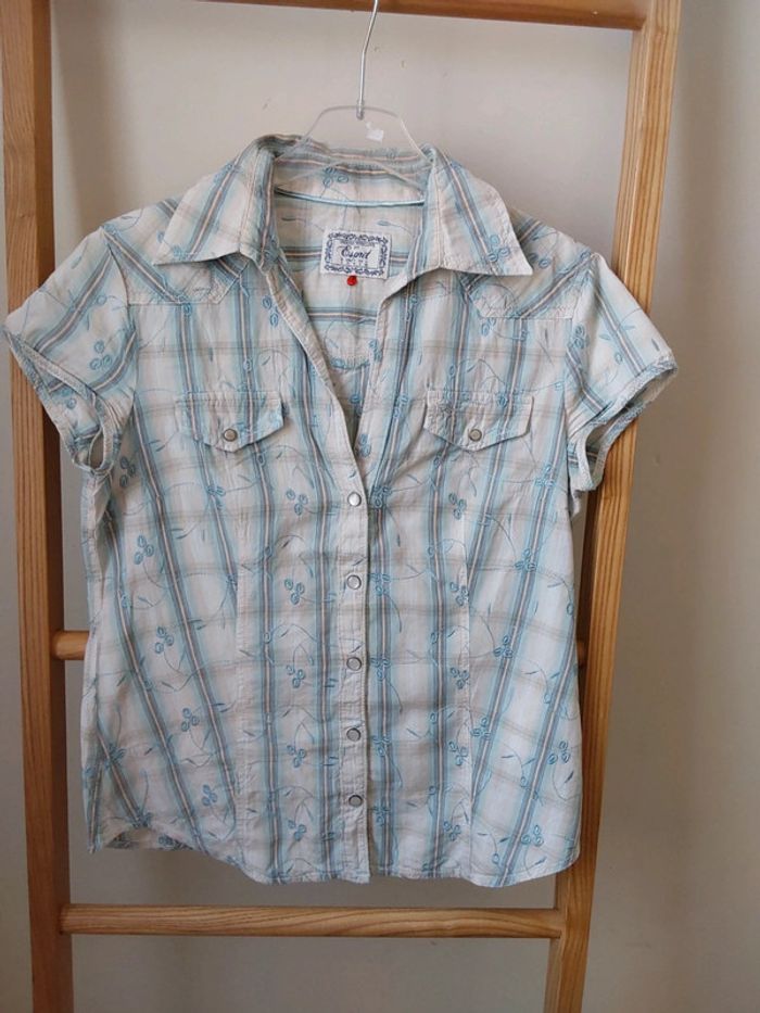 Chemise brodée manche courte Esprit T 38