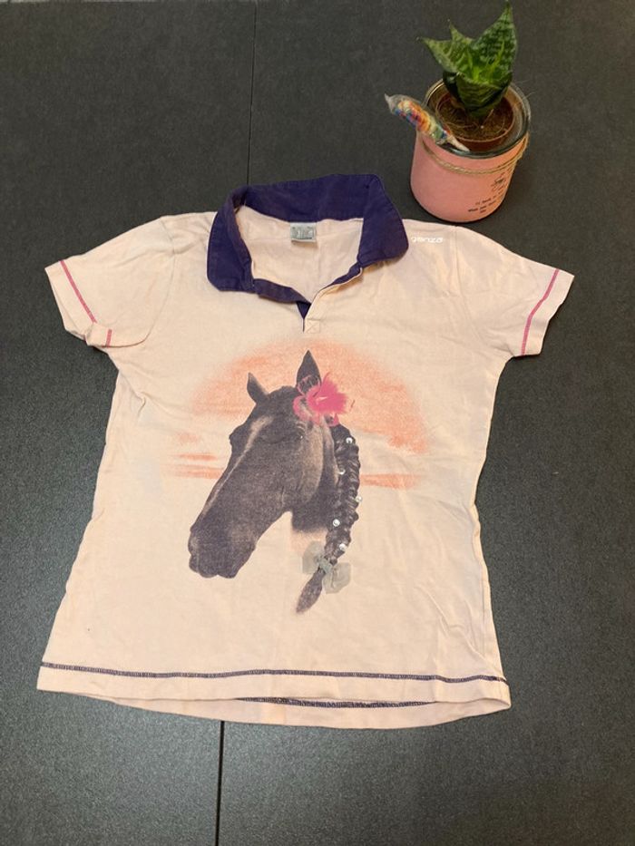 Fouganza tee shirt polo vêtement fille 10 ans