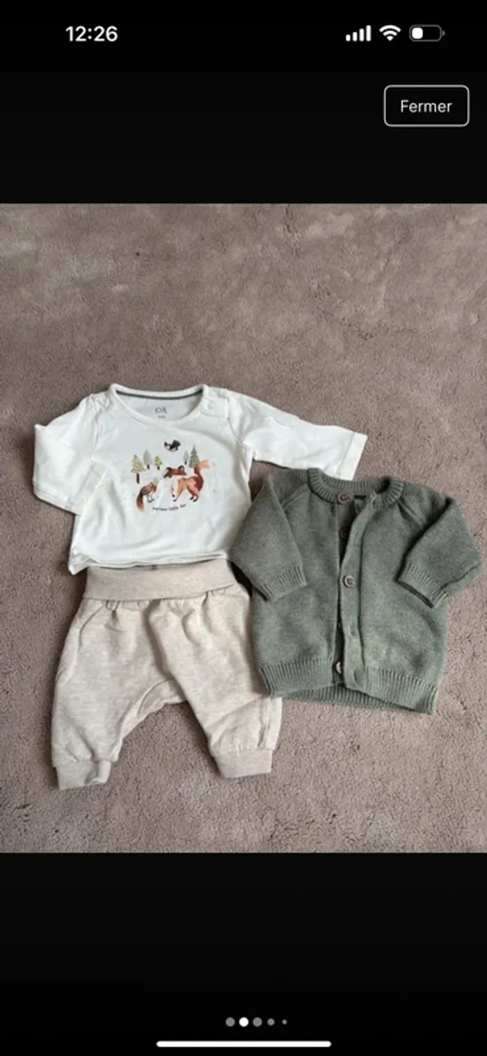 Lot vêtements bébé garçon 1 mois - photo numéro 2