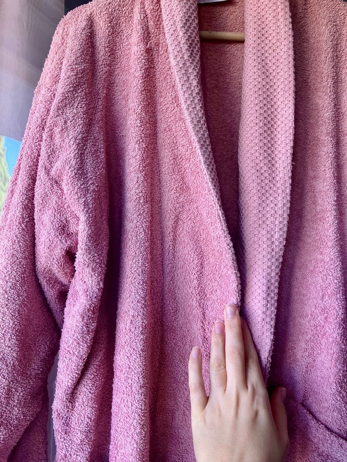 Peignoir de bain vieux rose en T.XL - photo numéro 3