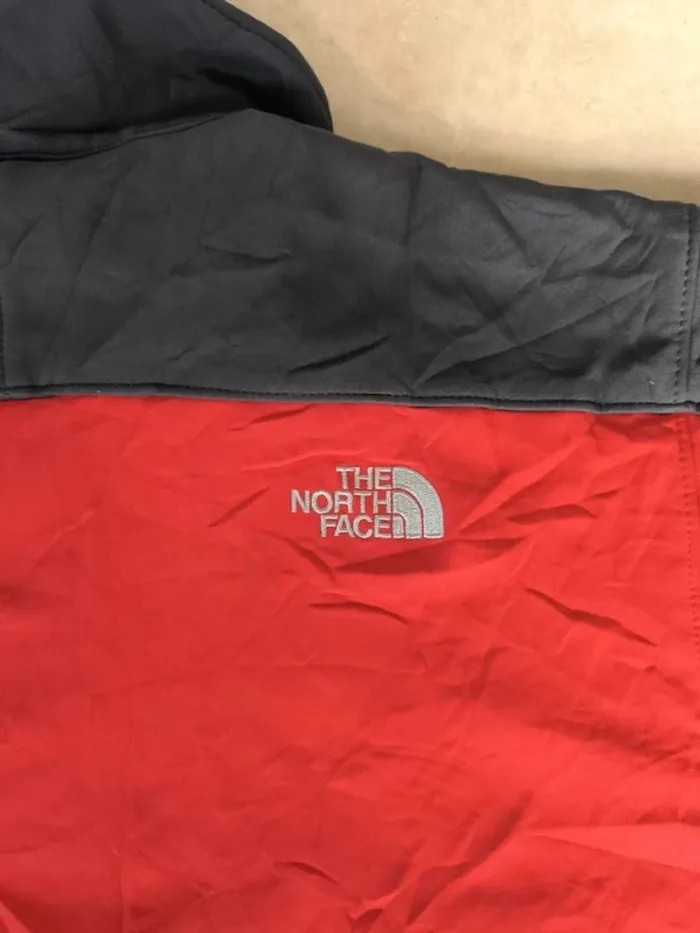 Jacket The North face XL Homme rouge/gris logo blanc Apex Y2K - photo numéro 12