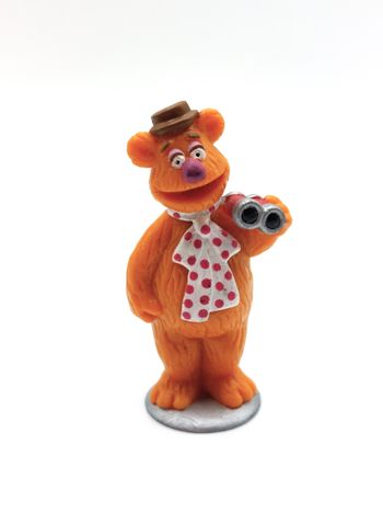 Petite figurine ours Fozzie Muppets Show Fozzie bear 1999 Henson 5,5 cm collection Vintage