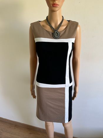 Robe noire et marron sans manches Anna Field taille 40 état satisfaisant