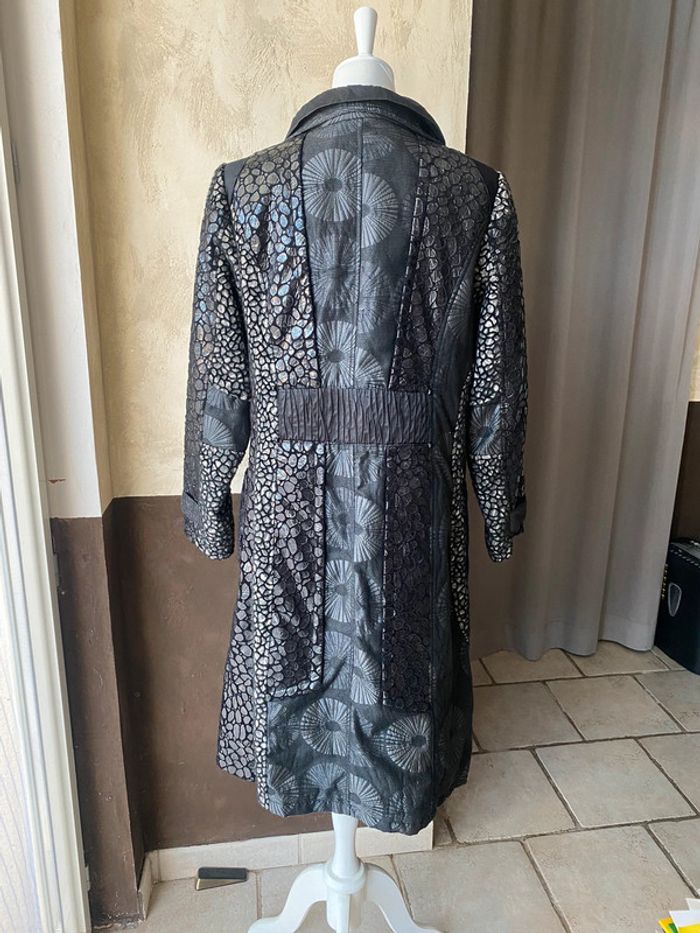 Manteau mi-long noir Fille des sables 44 - photo numéro 5