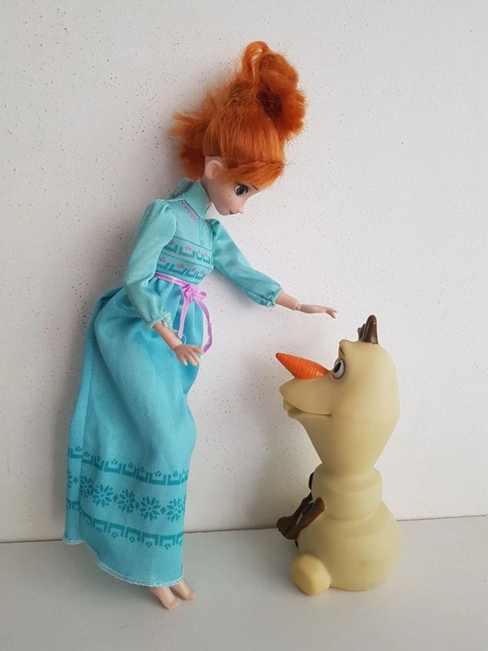 Disney Traîneau reine des neiges, olaf et poupée Anna chantante - photo numéro 3