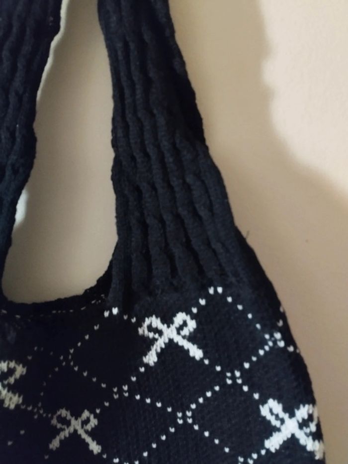 Sac fourre-tout tricot vintage - photo numéro 2