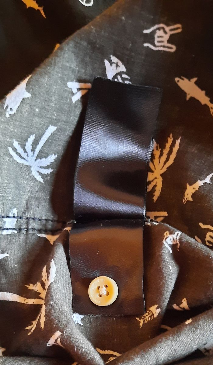 Chemise noire imprimé blanc, homme, H&M, taille S - photo numéro 3