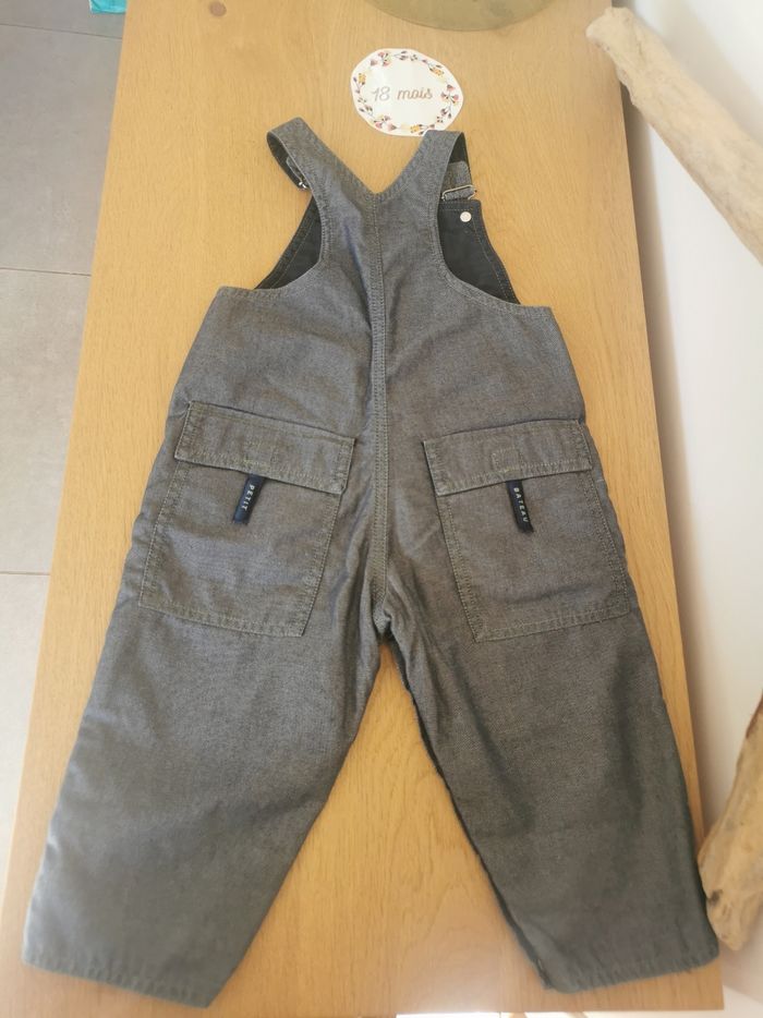 Salopette en coton bleu jeans bébé garçon 18mois petit bateau Tbe - photo numéro 6