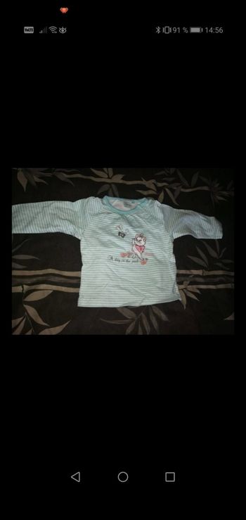 Tee shirt 12 mois rayé Les Aristochats Disney