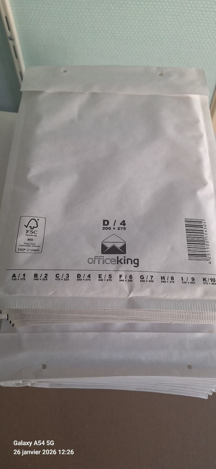 Pochettes bulles NEUVES – B2 à H8 – Packs de 10 & Pack complet - photo numéro 5