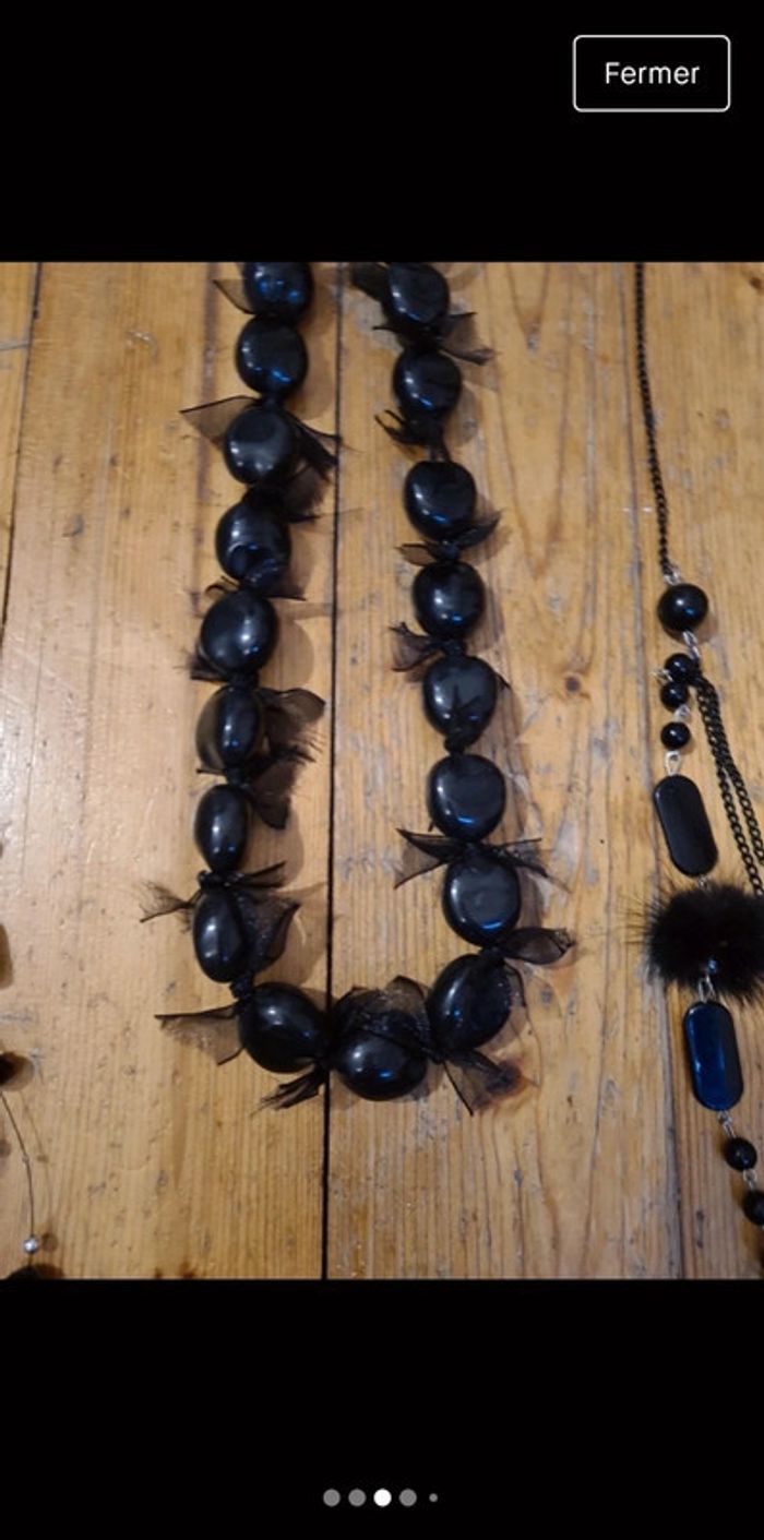 Lot de 3 colliers noirs - photo numéro 4