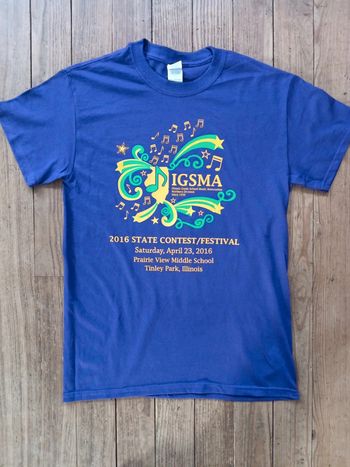 T-shirt festival vintage Illinois grade school music IGSMA 2016 S